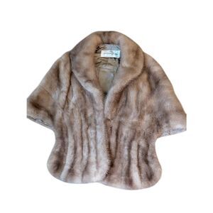 Hudson's Woodward Shops mink fur stole " shawl"